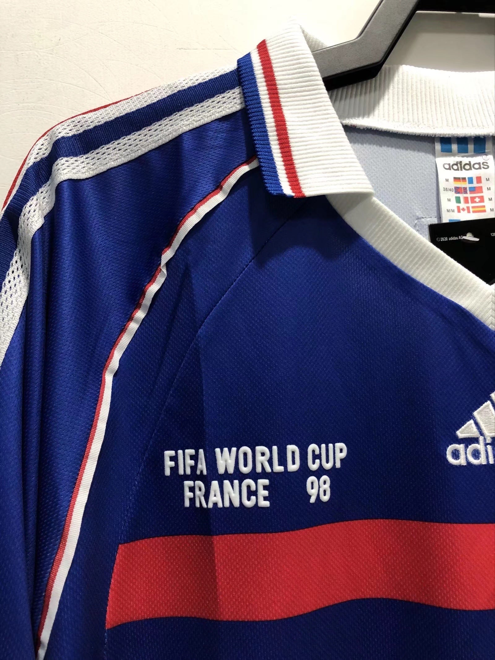 Camiseta manga larga Francia, Local 1998