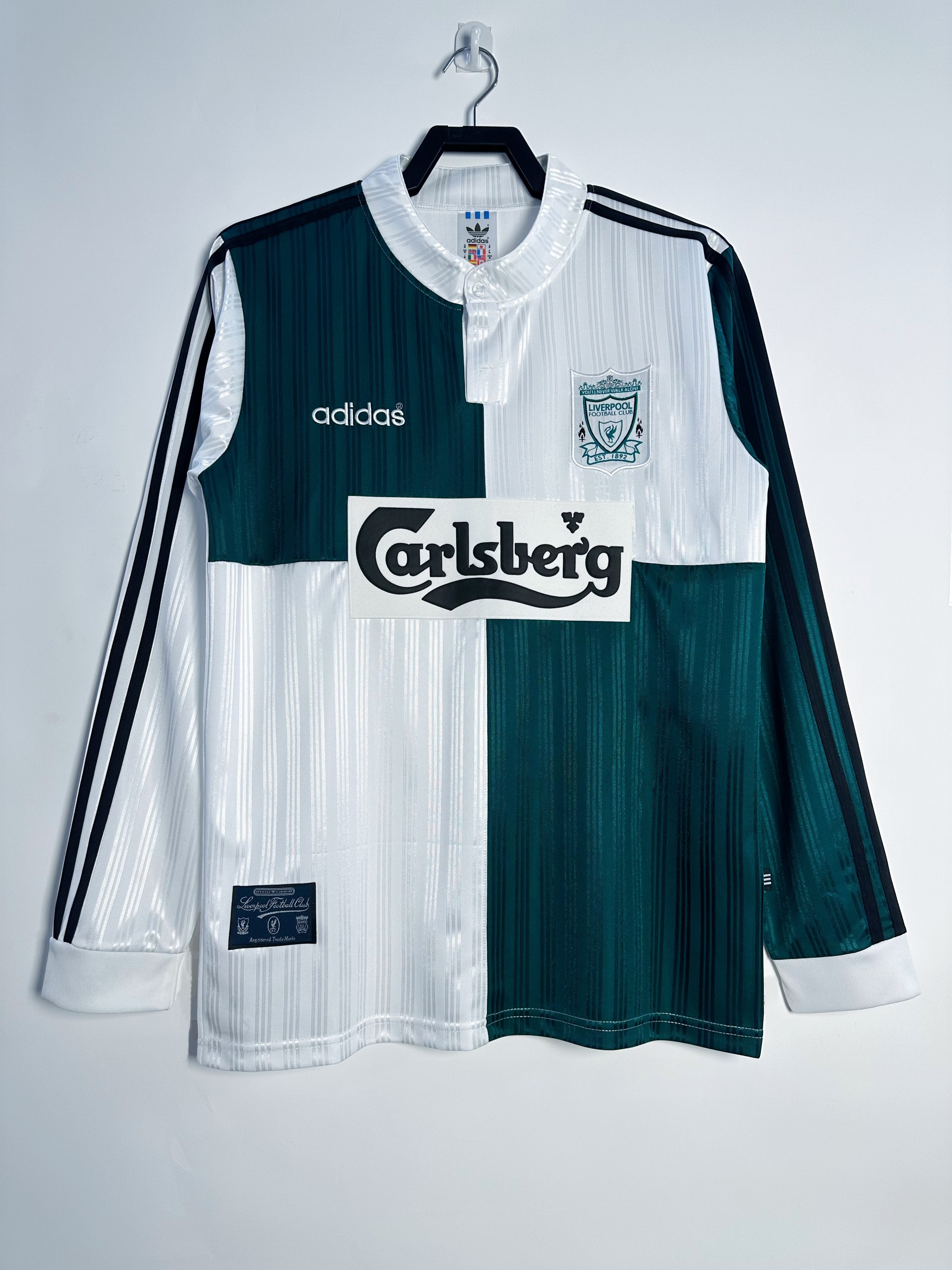 Camiseta Visitante, Manga Larga, Liverpool, 95-96