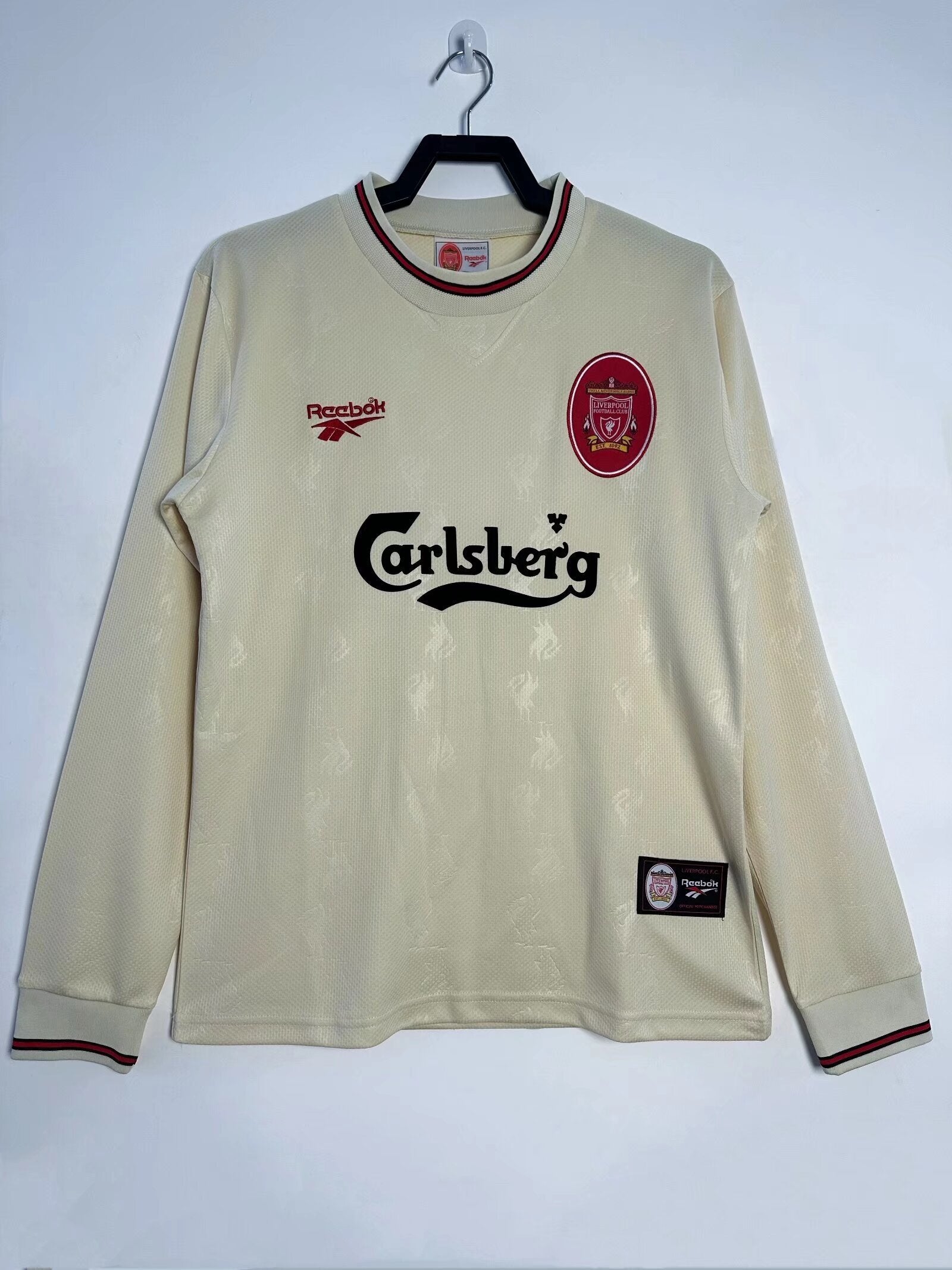 Camiseta Visitante, Manga Larga, Liverpool, 96-97