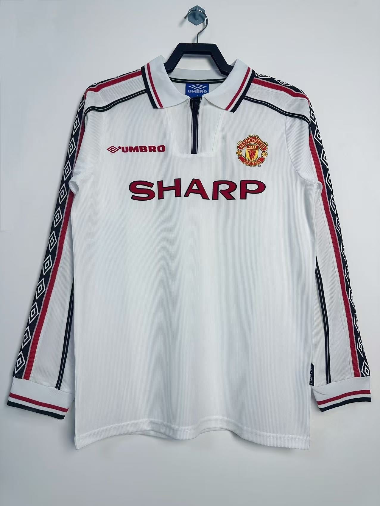 Camiseta Manga Larga Visitante Manchester United, 98-99