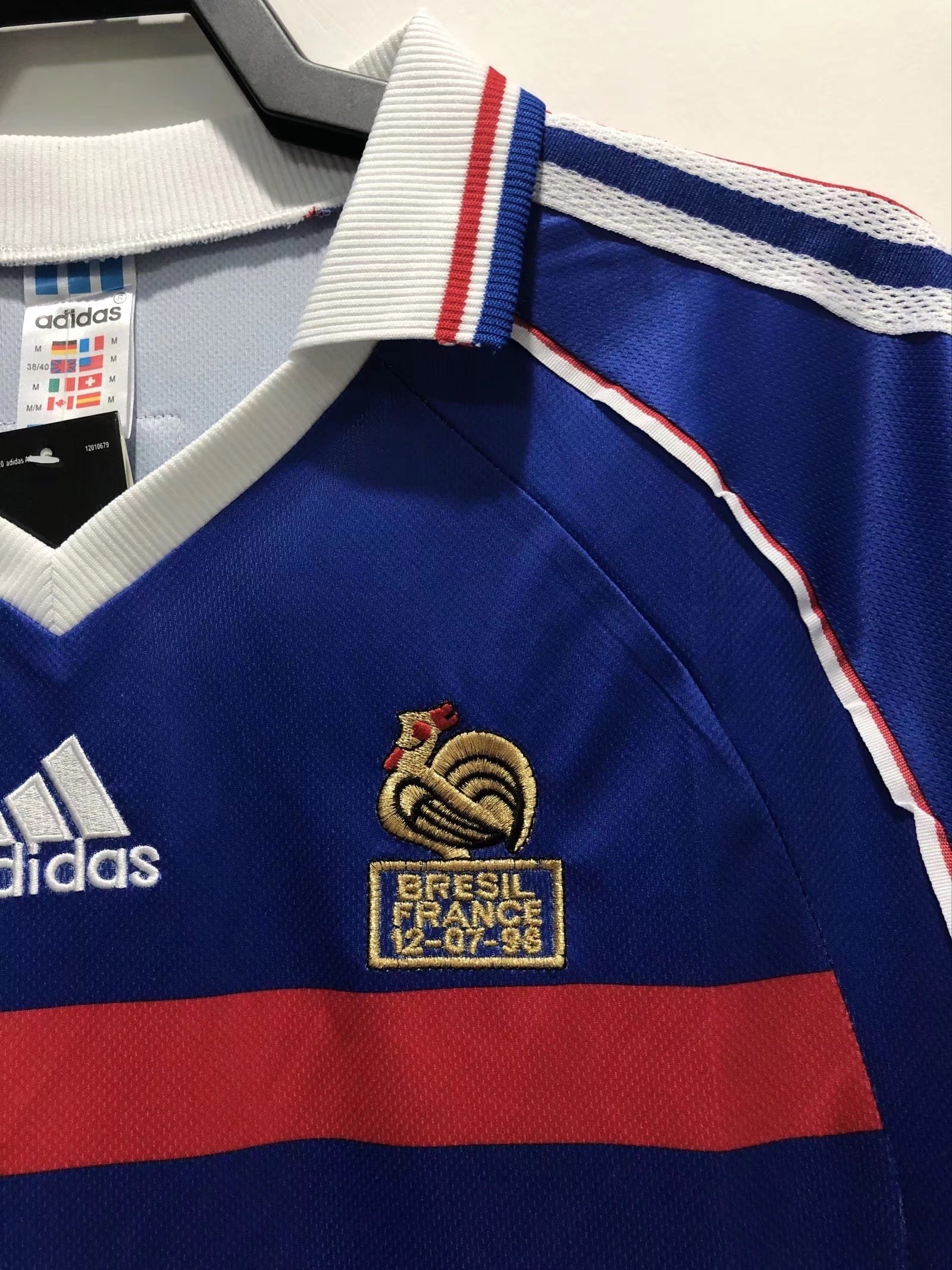 Camiseta manga larga Francia, Local 1998