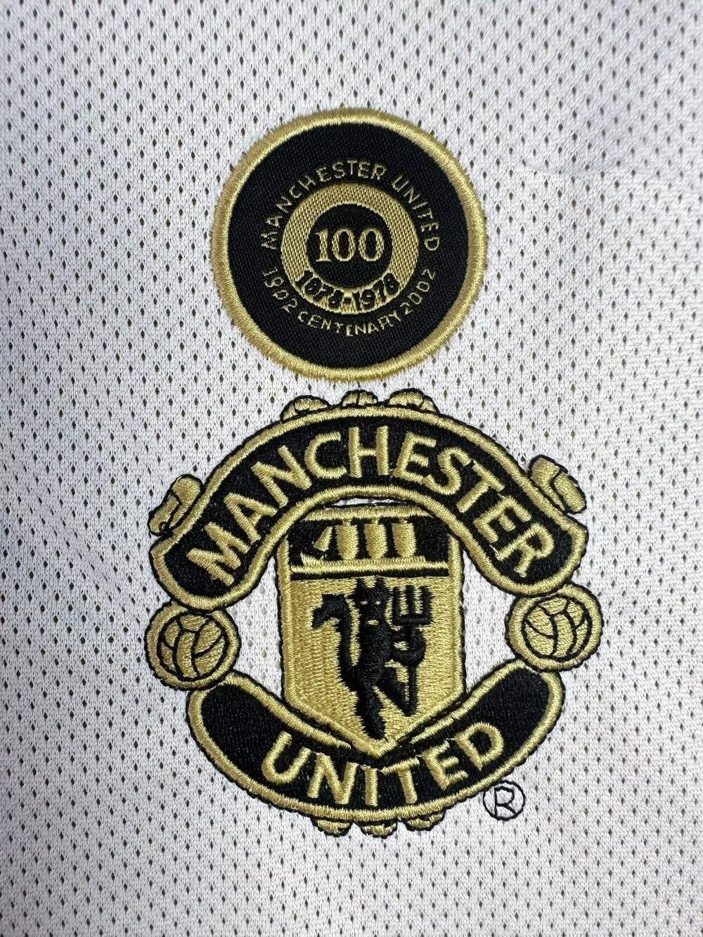 Camiseta Manga Larga Doble Faz Manchester United 100th, 01-02