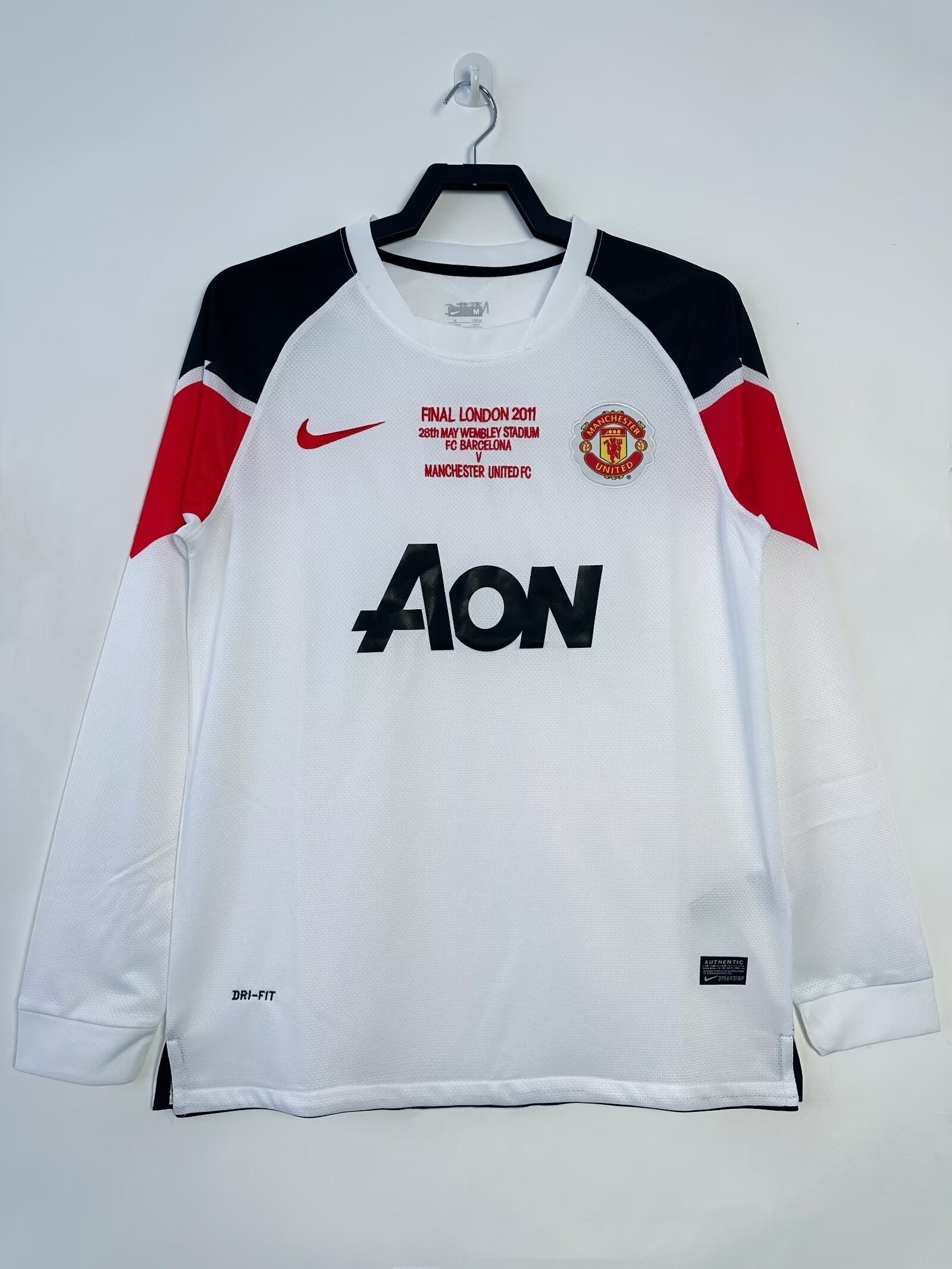 Camiseta Manga Larga Visitante Manchester United, 10-11