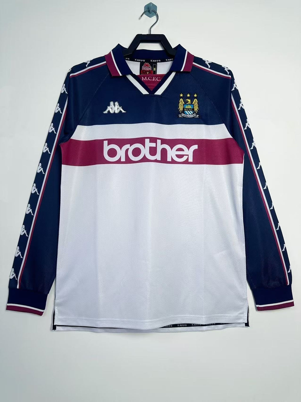 Camiseta Visitante, Manga Larga, Manchester City, 97-98