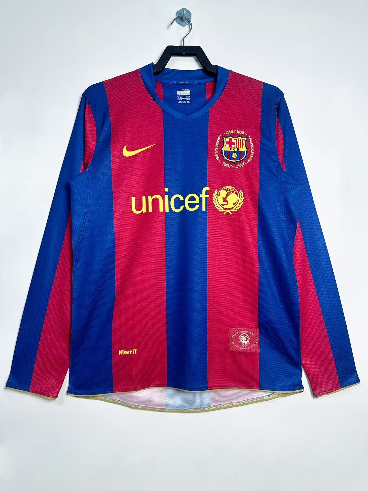 Camiseta Manga Larga FC Barcelona, Local 2007-08